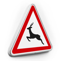 Panneau de danger Passage d´animaux sauvages - A15b - Gamme standard - Classe 1