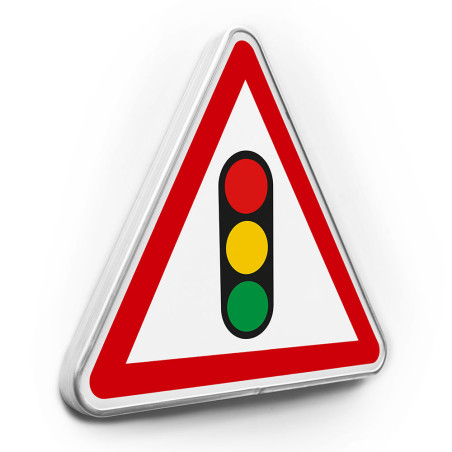Panneau de danger Feux tricolores - A17 - Gamme standard - Classe 1