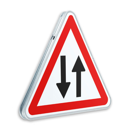 Panneau de danger Circulation dans les 2 sens - A18 - Gamme standard - Classe 1
