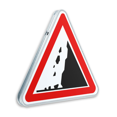 Panneau Risque de chute de pierres - A19 - Gamme standard - Classe 1