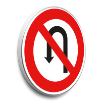 Panneau Interdiction de faire demi-tour - B2c - Gamme standard - Classe 1