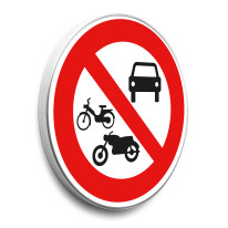 Panneau Accès interdit à tous les véhicules à moteur - B7b - Gamme standard - Classe 1