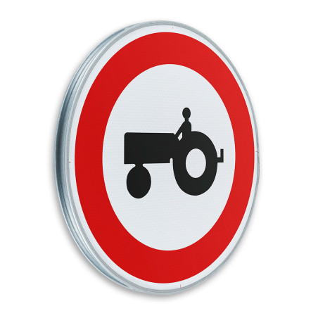 Panneau Accès interdit aux véhicules agricoles - B9d - Gamme standard - Classe 1