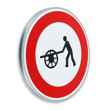 Panneau Accès interdit aux charrettes à bras - B9e - Gamme standard - Classe 1