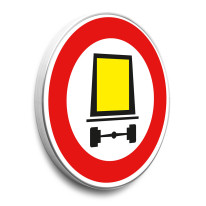 Panneau Accès interdit aux véhicules dangereux - B18c - Gamme standard - Classe 1