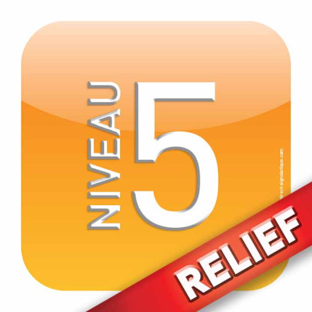 Plaque d´étage - Niveau 5 - Relief´Icone® Dimensio