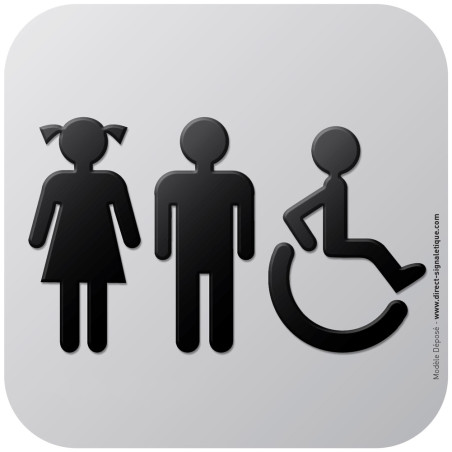 Pictogramme Alu avec relief Toilettes Garçons Fill