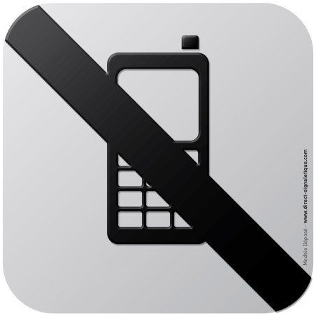 Pictogramme Alu avec relief Téléphones portables i