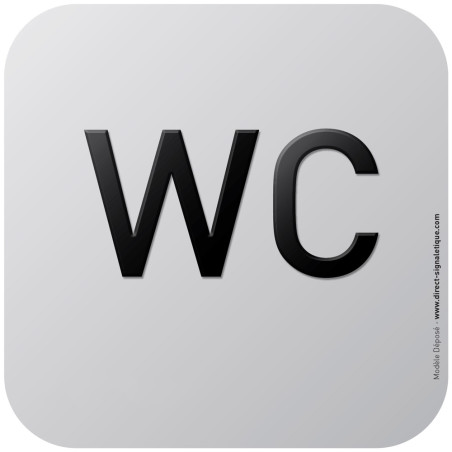 Pictogramme Alu avec relief WC