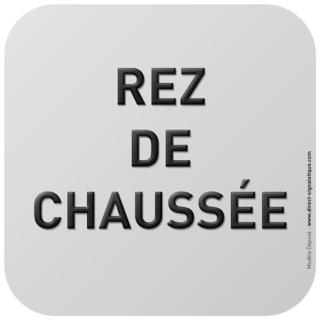 Pictogramme Alu avec relief Rez-de-chaussée