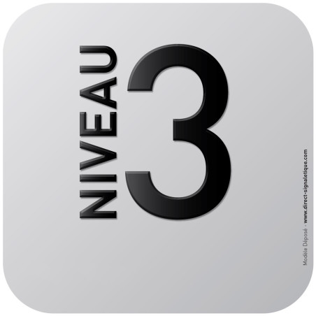 Pictogramme Alu avec relief Niveau 3