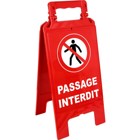 Chevalet de signalisation rouge - Direct Signalétique