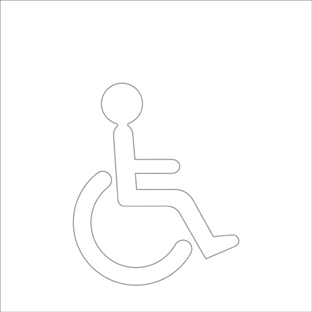 Adhésif de porte de Toilettes PMR - H 400 x L 327 mm