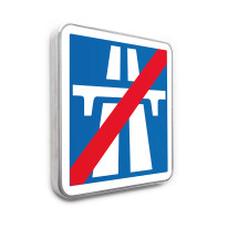 Panneau de Fin de Section de Route à Statut Autoroutier- C208 - Gamme standard - Classe 1