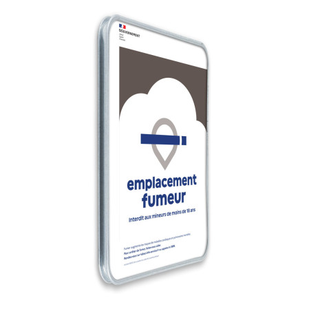 Panneau routier officiel emplacement fumeur - Gamme standard