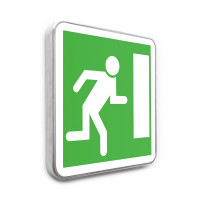 Panneau routier Issue de secours vers la droite - CE30a - Gamme standard - Classe 1