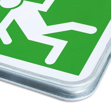 Panneau routier Issue de secours vers la droite - CE30a - Zoom avant - Gamme éco - Classe 1