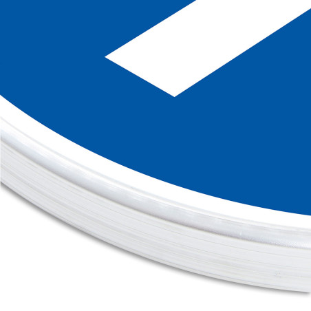 Panneau Contournement obligatoire par la gauche - B21a2 - Zoom avant - Gamme standard - Classe 1