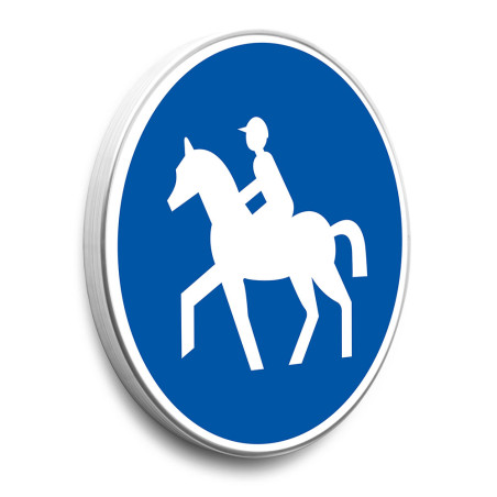 Panneau Chemin obligatoire pour cavaliers - B22c - Gamme standard - Classe 1