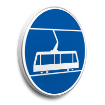 Panneau Voie réservée aux tramways - B27b - Gamme standard - Classe 1