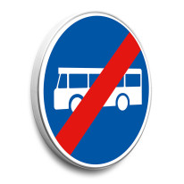 Panneau Fin de voie réservée transports communs - B45a - Gamme standard - Classe 1