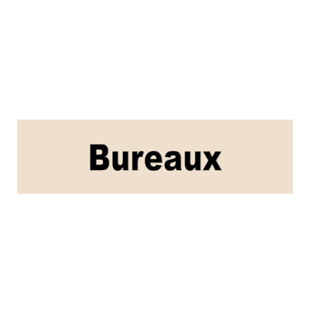 Plaque de porte Texte relief - Bureaux - H 80 x L 200 mm