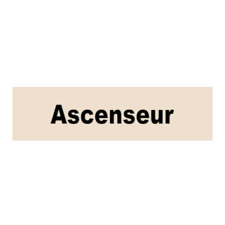 Plaque de porte Texte relief - Ascenseur - H 80 x 