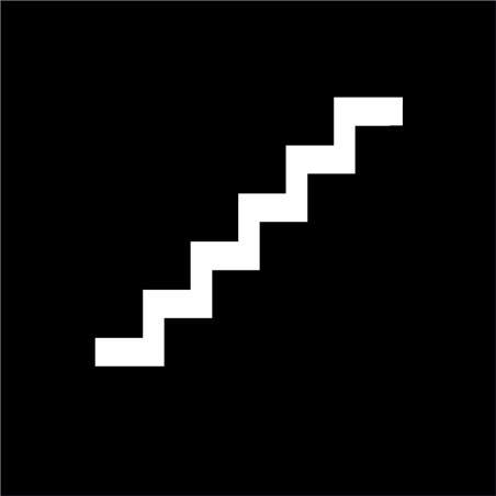 Plaque de porte picto relief - Escalier - 120 x 12