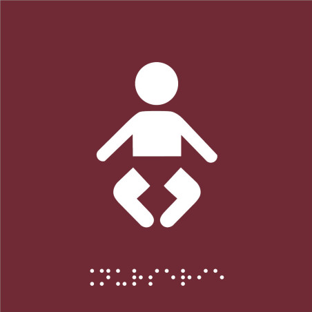 Plaque de porte picto relief - Nurserie - 120 x 12