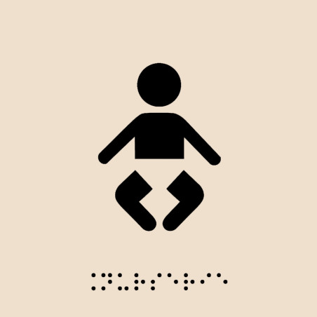 Plaque de porte picto relief - Nurserie - 120 x 12