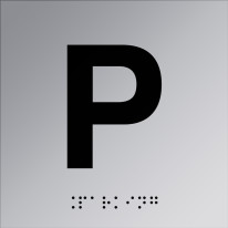 Plaque de porte picto relief - Parking - 120 x 120 mm