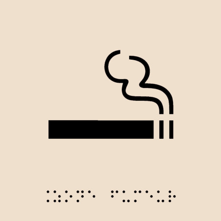 Plaque de porte picto relief - Zone fumeur - 120 x