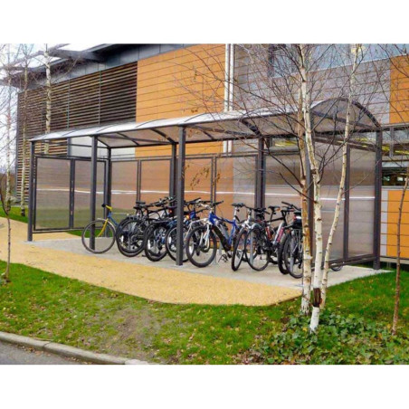 Abri vélos voûté en situation