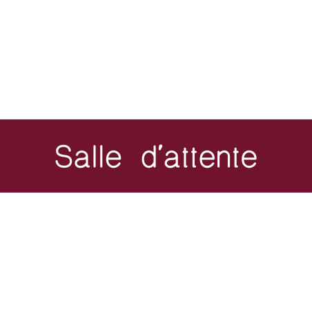 Signalétique gravée Salle d´attente  - Gamme Coule