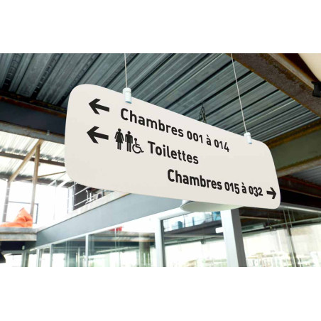 Panneau suspendu personnalisé H 200 x L 600 mm - Touchy®