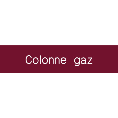 Signalétique gravée Colonne gaz  - Gamme Couleur