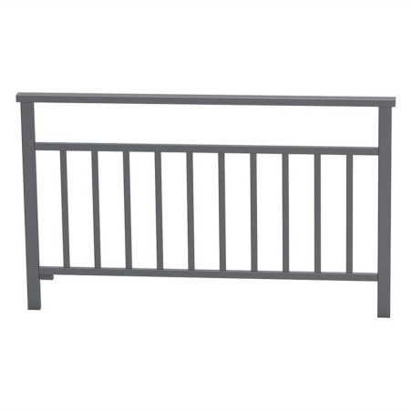 Barrière urbaine à barreaux - L 1000 mm - Gris