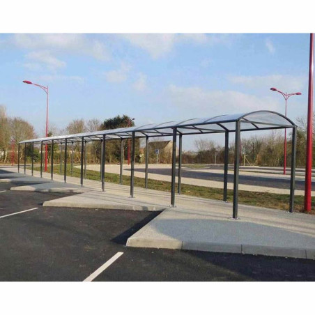 Passage couvert voûté M en polycarbonate - en situation