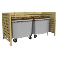 cache-conteneurs en bois version double