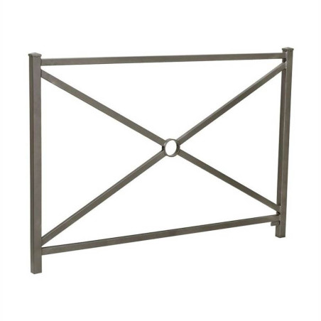 Barrière simple croix - gris