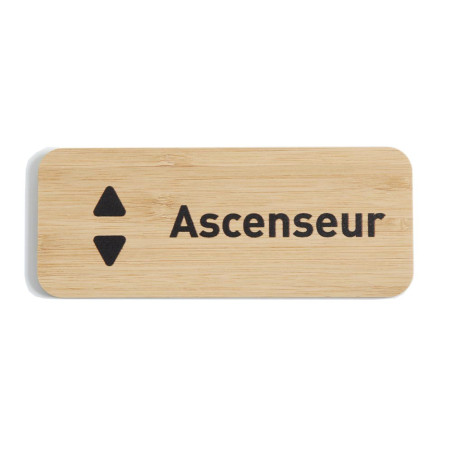 Plaque de porte Ascenseur 60x150 mm - gamme Bamboo rectangle