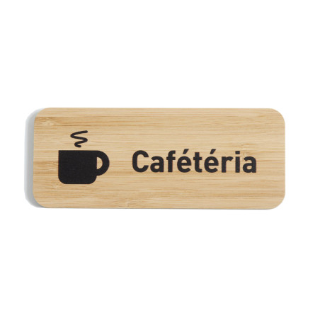 Plaque de porte Cafétéria 60x150 mm - gamme Bamboo rectangle