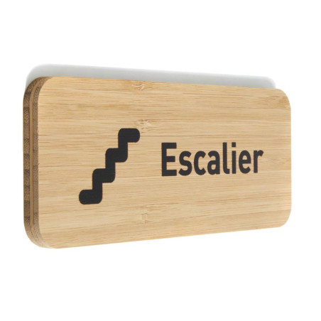 Plaque de porte Escalier 60x150 mm - gamme Bamboo rectangle