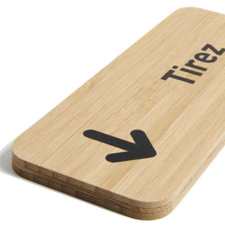 Plaque de porte Tirez 60x150 mm - gamme Bamboo rectangle