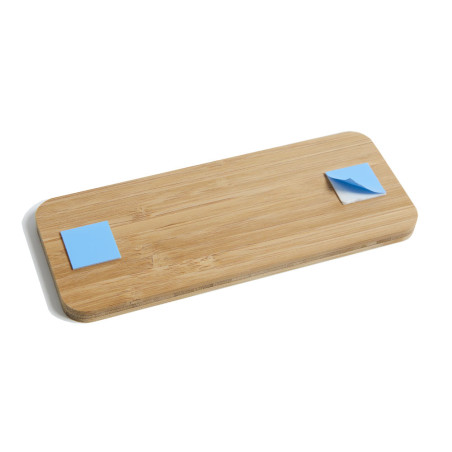 Plaque de porte Toilettes homme/PMR 60x150 mm - gamme Bamboo rectangle