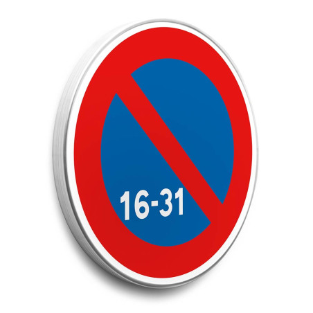 Panneau de stationnement alterné dans le mois - B6a3 - Gamme standard - Classe 1