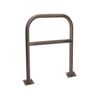 Barrière métallique économique renforcée - Fixation platines - 1000 mm - Gris