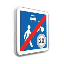 Panneau Sortie de zone de rencontre - B53 - Gamme standard - Classe 1