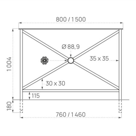 Barrière citadine - Dimensions