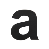 Lettres découpées en aluminium brossé noir - h 112 - 150 mm - Minuscule